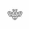 Silver bee illustration shadow effect