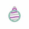 Neon outline of a Christmas bauble decoration.