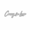 Cursive text "Crazy in Love" with shadow effect.