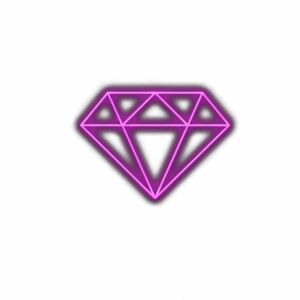 Illustration of a purple diamond shape.