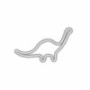 Silver dinosaur silhouette paper clip