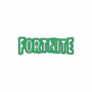 Fortnite game logo with green outline