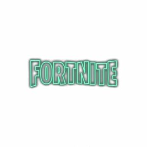 Fortnite game logo with neon outline