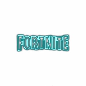 Fortnite logo with blue gradient effect.