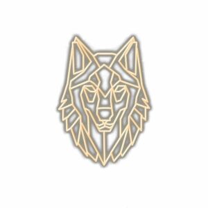 Geometric lion head logo design.