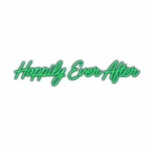 Neon sign saying "Happily Ever After