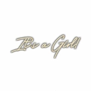 It's a Girl" announcement in cursive typography.