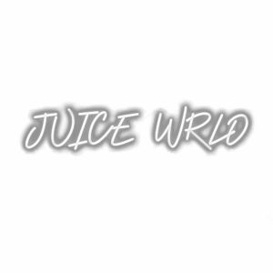 Stylized Juice Wrld text logo with shadow effect