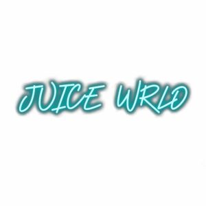 Stylized text graphic "JUICE WRLD".