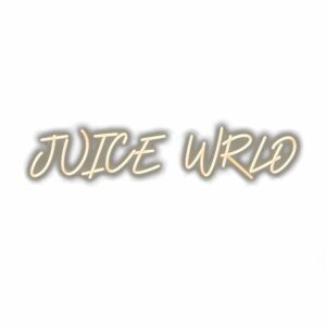 Stylized Juice Wrld text logo with shadow