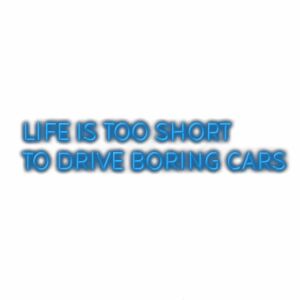 Motivational car enthusiast quote text.