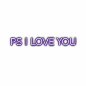 PS I Love You" in purple stylized text.