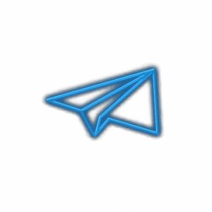 Blue paper plane icon illustration