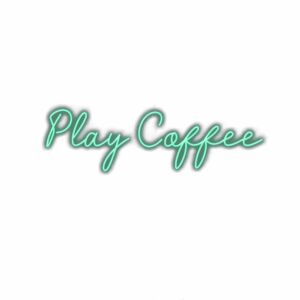 Play Coffee neon sign text illustration
