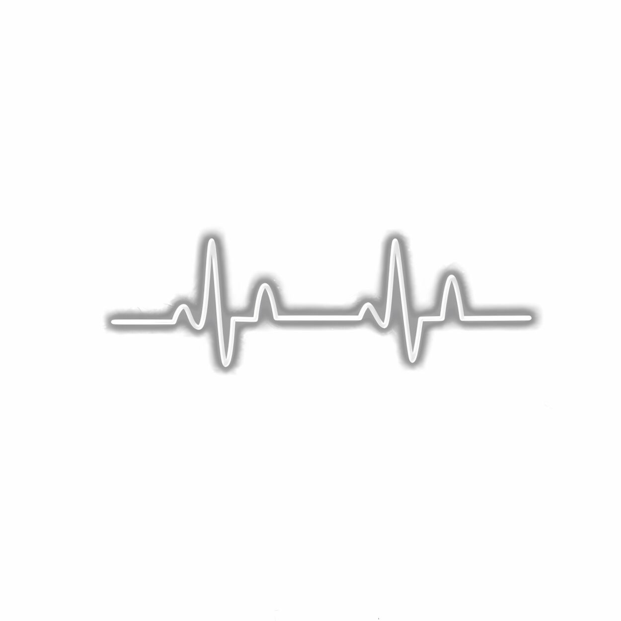 White heartbeat line on a plain background.