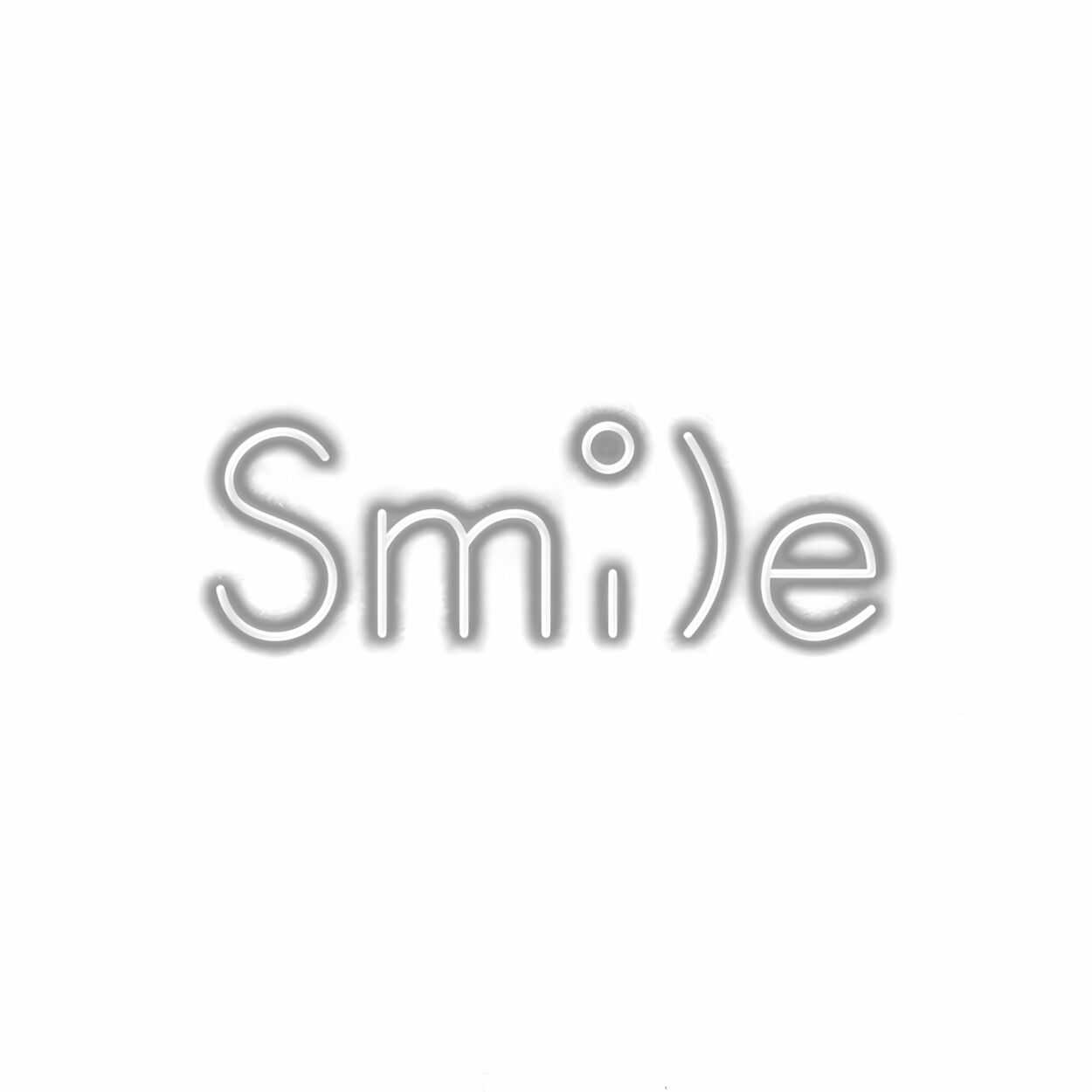 Creative smile typography with emoticon.