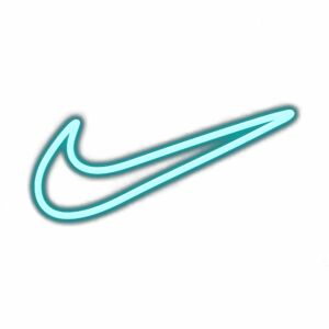 Blue swoosh logo illustration on white background.