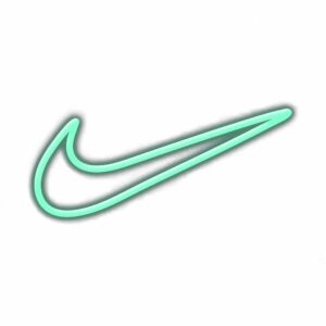 Turquoise swoosh logo illustration on white background.