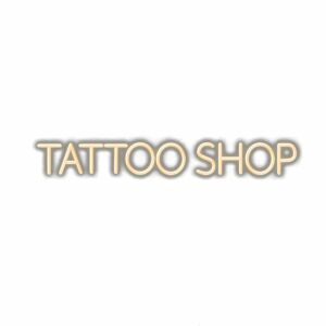 Neon sign reading "Tattoo Shop