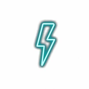 Turquoise lightning bolt illustration