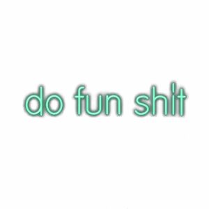 Motivational neon sign text "do fun stuff