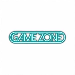 Stylized Game Zone neon sign logo