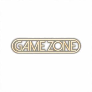 3D "GAME ZONE" sign with metallic effect