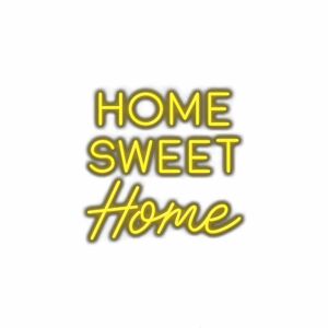 Neon-style 'Home Sweet Home' wall art