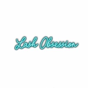 Stylized text "Lash Obsession" logo.