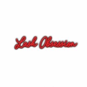 Red neon sign text "Lash Obsession