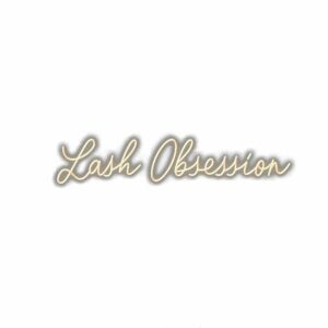 Lash Obsession" cursive text branding logo.