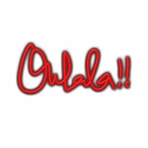 Stylized red 'Oulala!!' exclamation text illustration